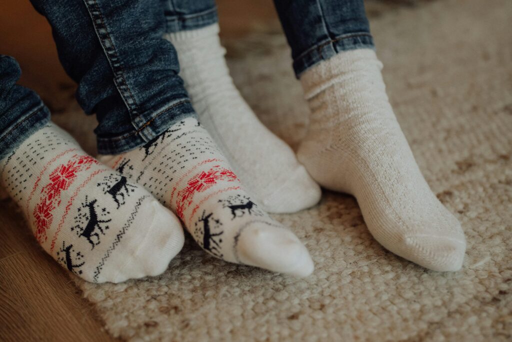 Preview your design and order bulk Christmas socks easily online

